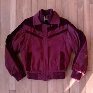 Vintage 80s burgundy ski bunny jacket